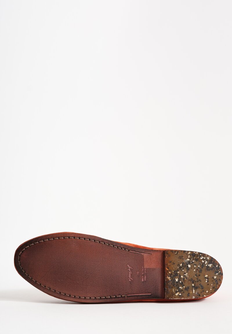 Marsèll Suede Coltellaccio Ballerina Flat in Rust	