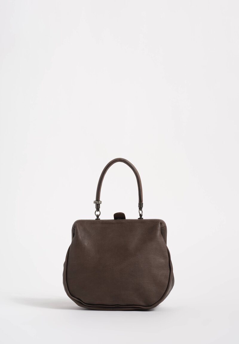 Christian Peau Leather Small Handbag in Black Dark Brown Beton Brown	