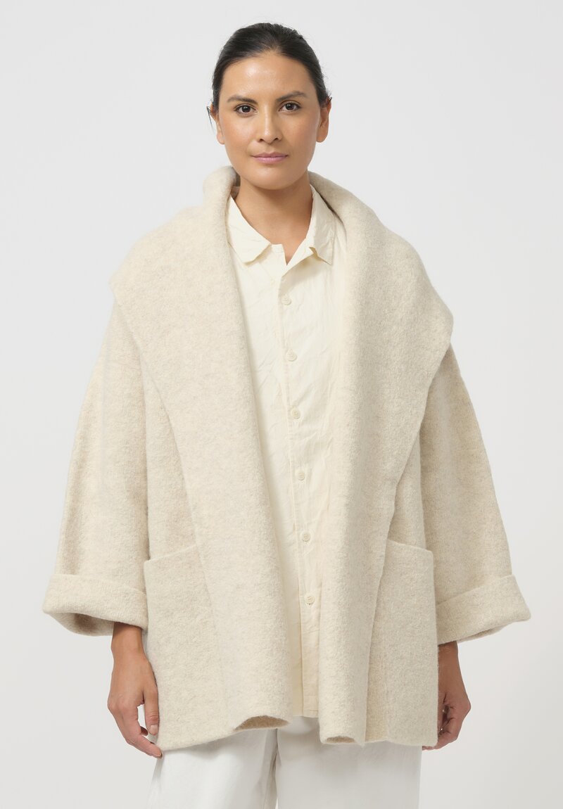 Lauren Manoogian Double Face Coat in Ecru Natural	