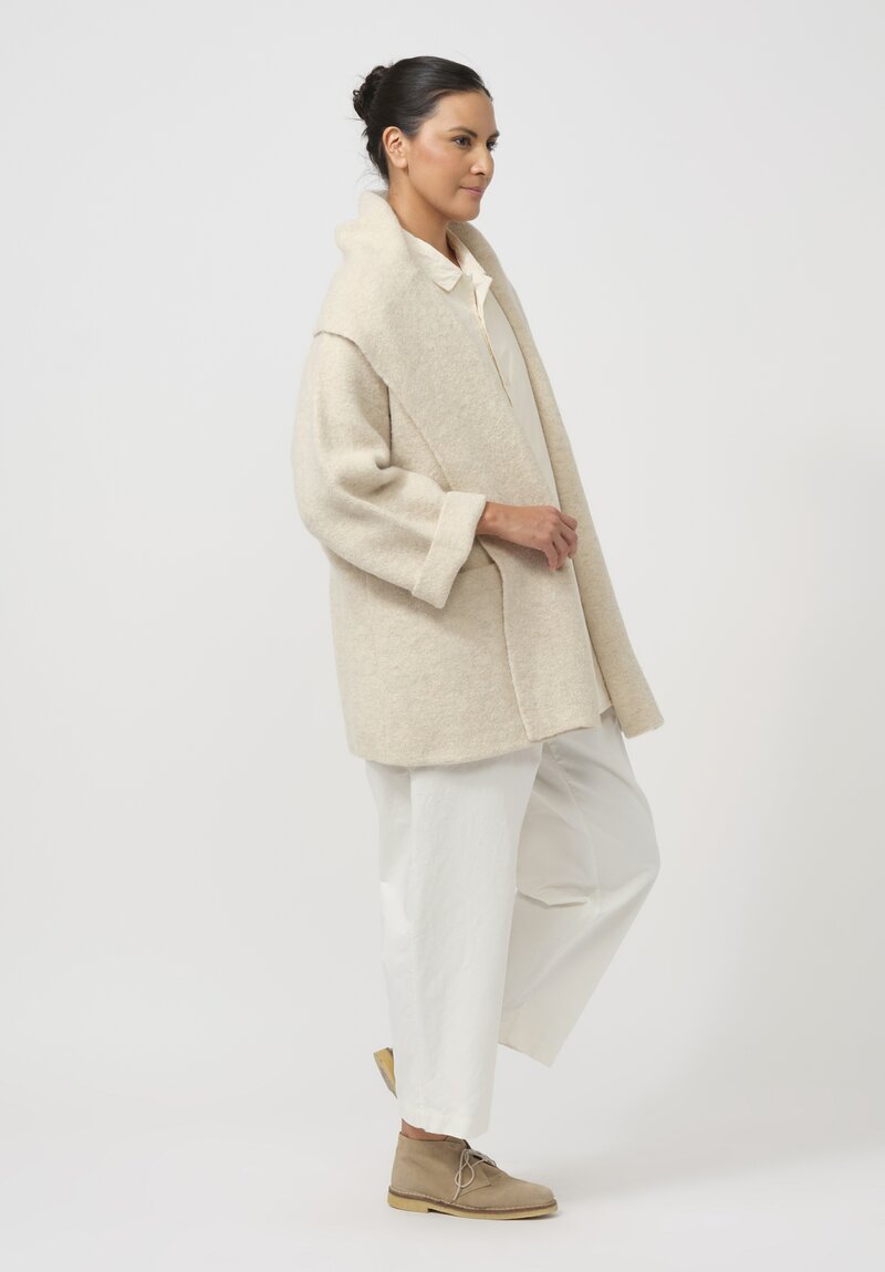 Lauren Manoogian Double Face Coat in Ecru Natural	