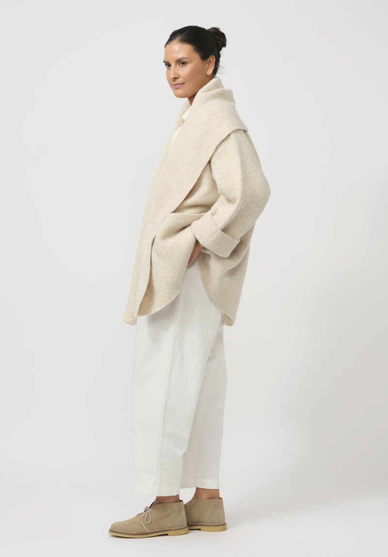 Lauren Manoogian Double Face Coat in Ecru Natural	