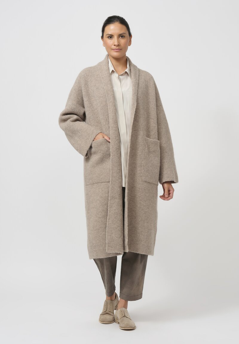 Lauren Manoogian Double Face Long Coat in Moth Brown	