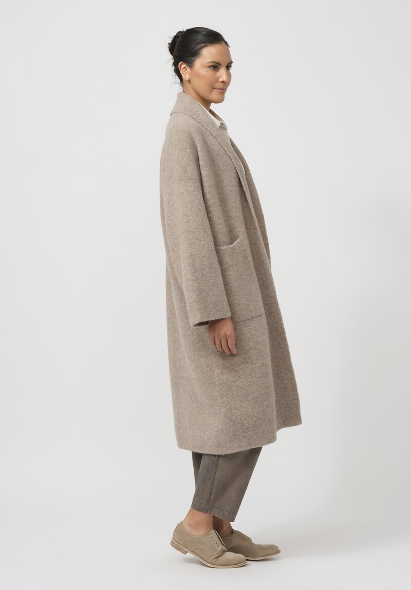 Lauren Manoogian Double Face Long Coat in Moth Brown	