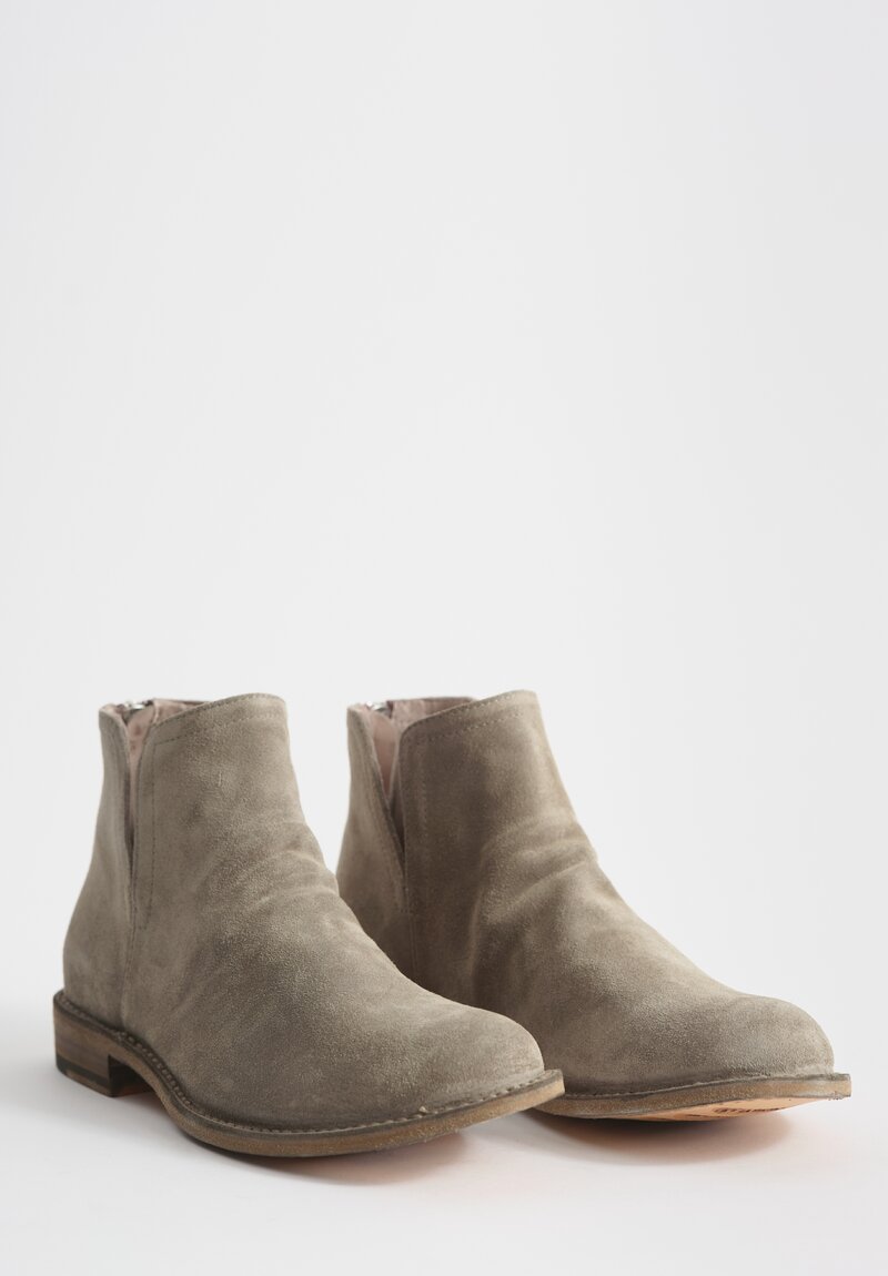 Officine Creative Cachemire Suede Legrand Bootie in Smoke Green