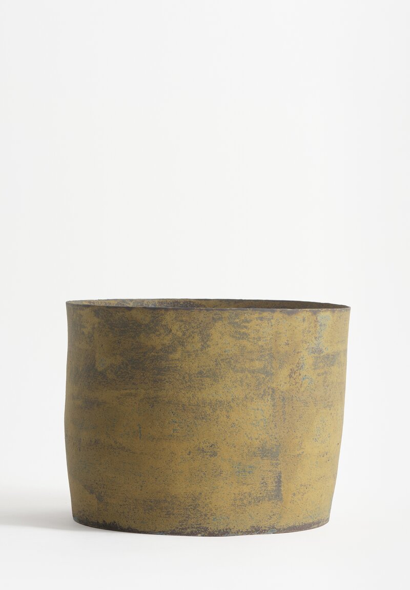 Linda Ouhbi Handbuilt Stoneware Vessel in Green & Blue	