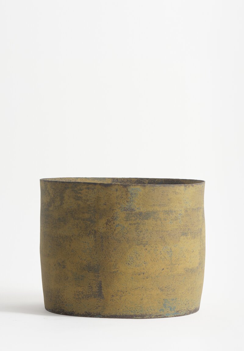 Linda Ouhbi Handbuilt Stoneware Vessel in Green & Blue	