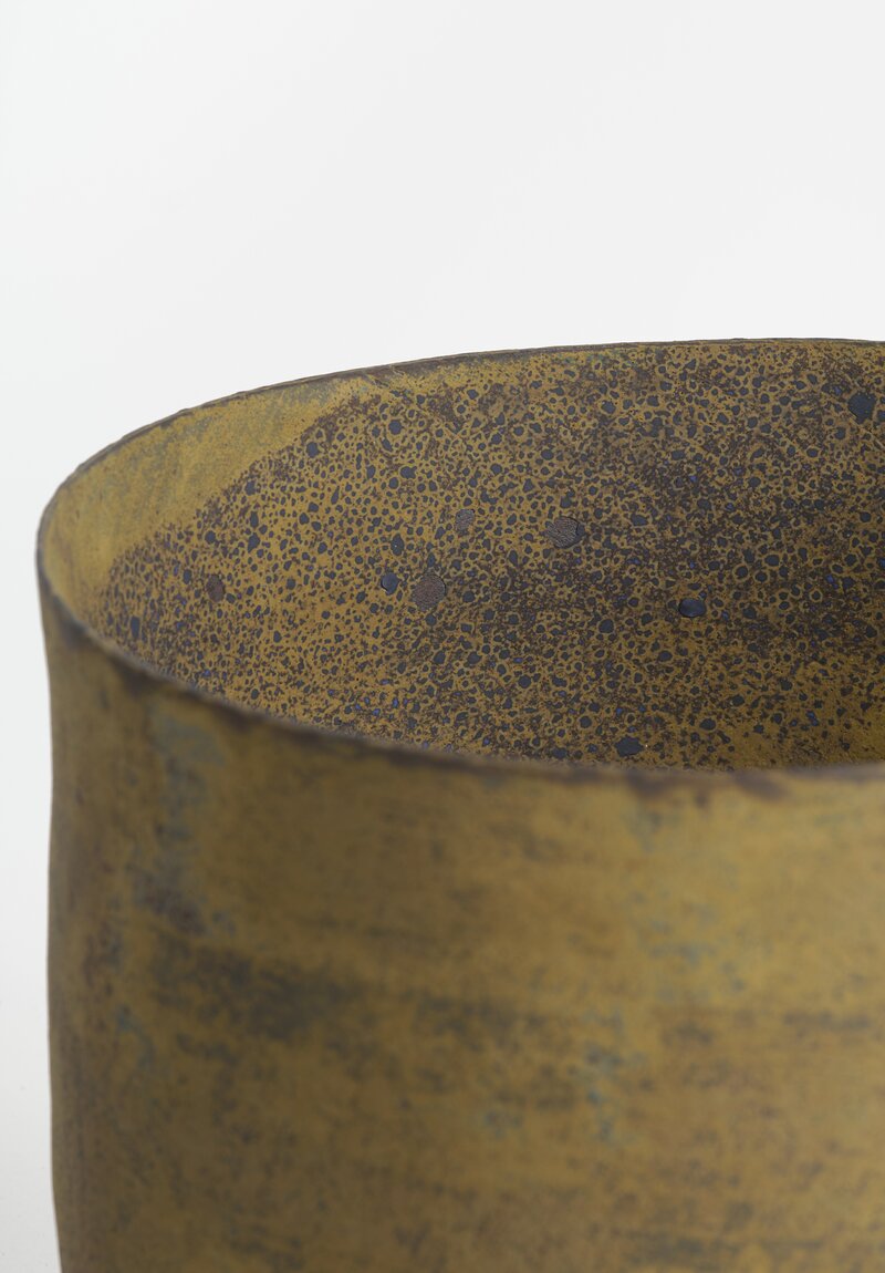 Linda Ouhbi Handbuilt Stoneware Vessel in Green & Blue	