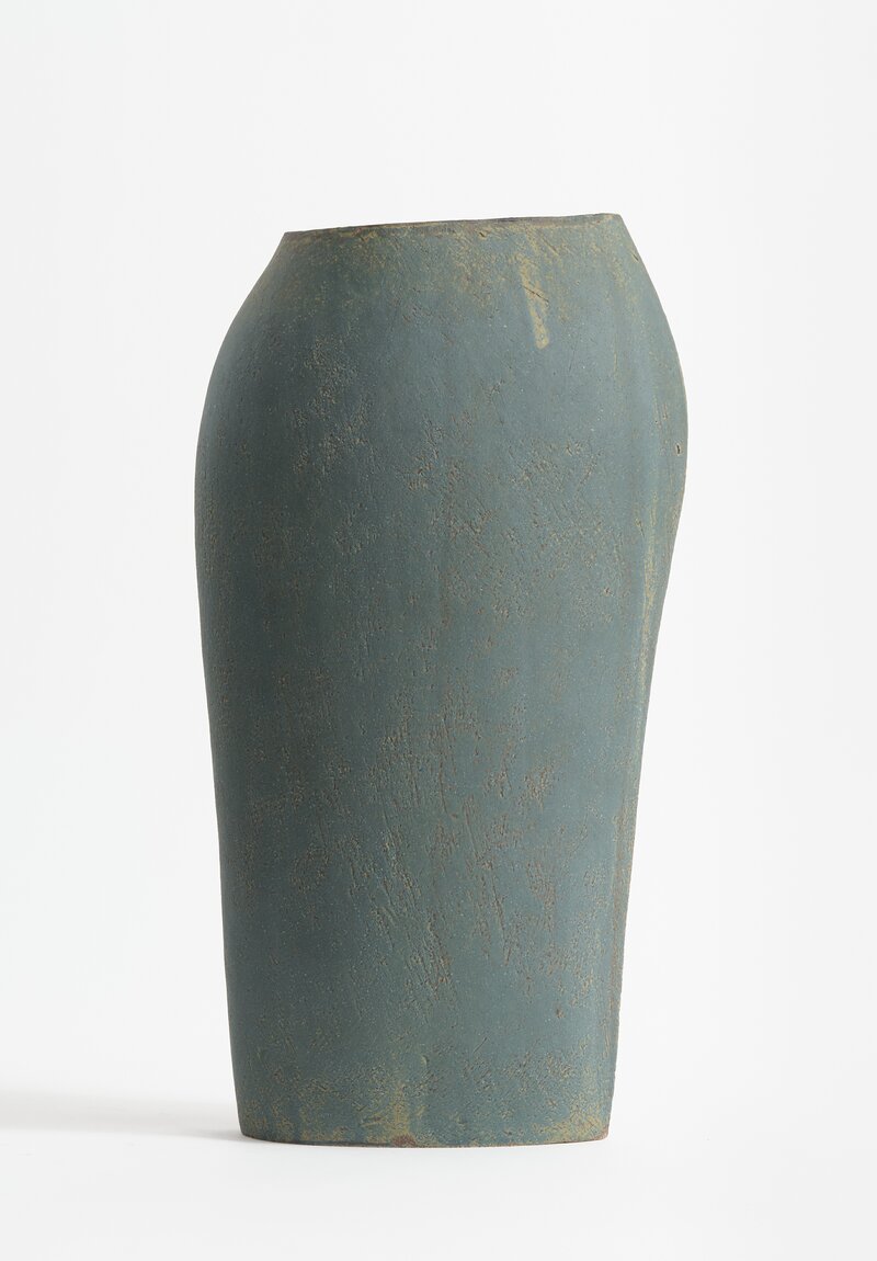 Linda Ouhbi Handbuilt Stoneware Vessel in Blue & Green	