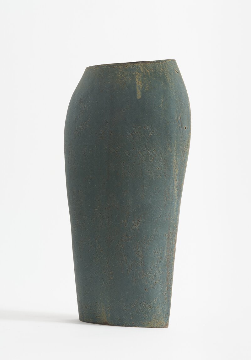 Linda Ouhbi Handbuilt Stoneware Vessel in Blue & Green	