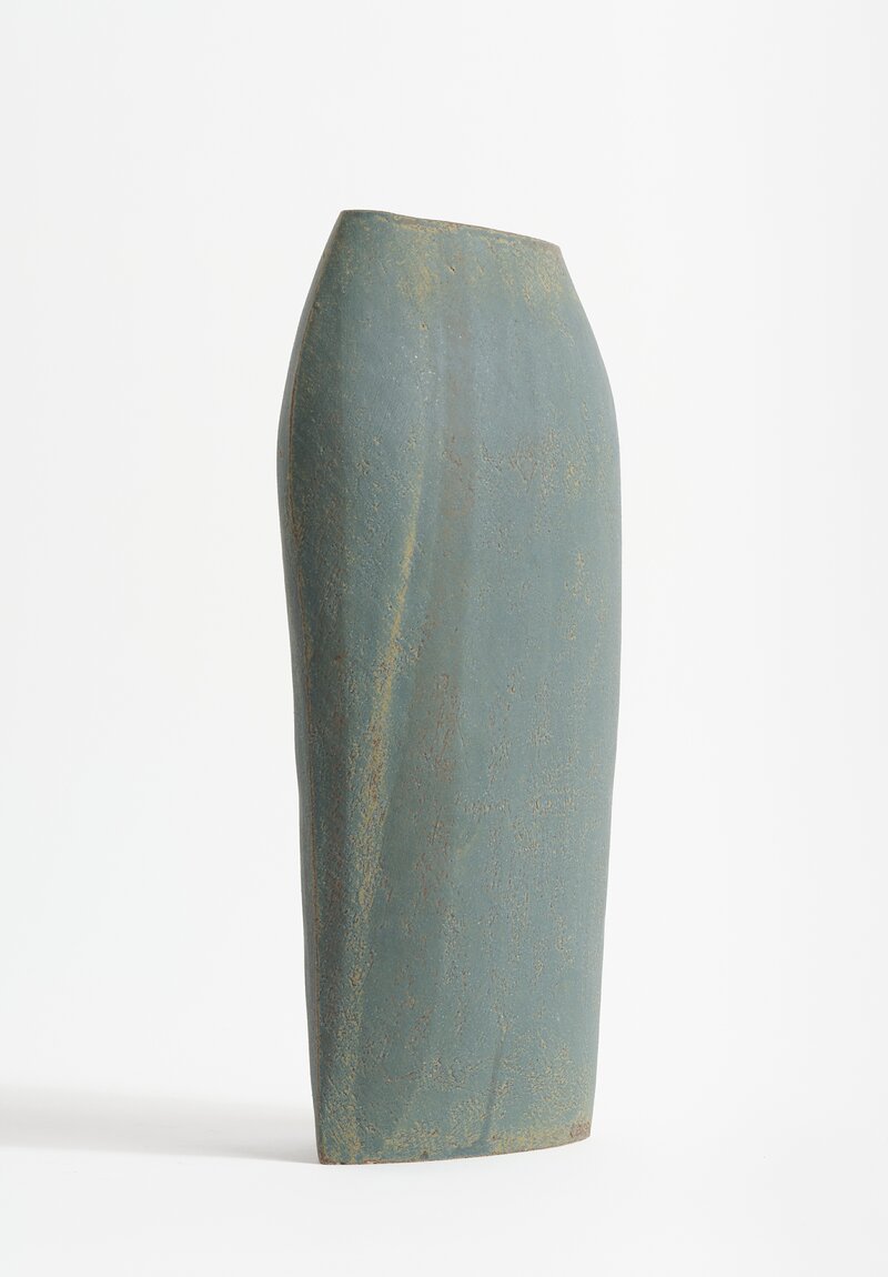 Linda Ouhbi Handbuilt Stoneware Vessel in Blue & Green	