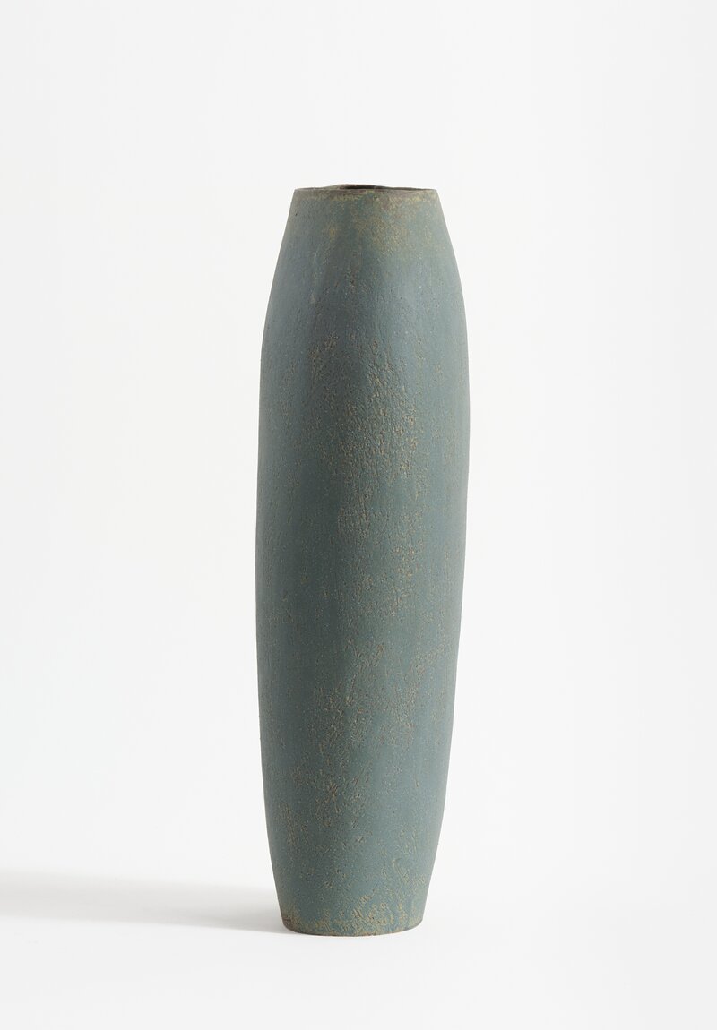 Linda Ouhbi Handbuilt Stoneware Vessel in Blue & Green	