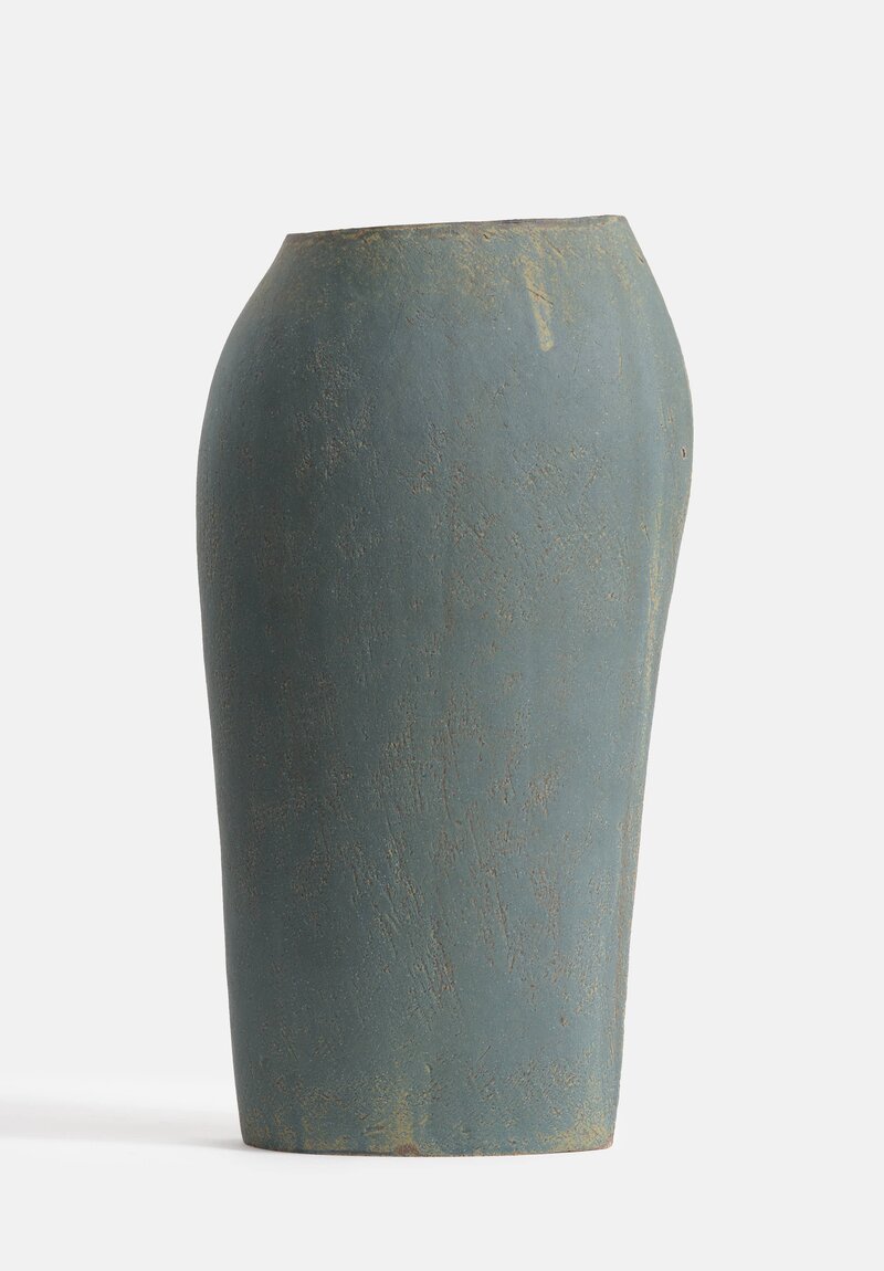 Linda Ouhbi Handbuilt Stoneware Vessel in Blue & Green	