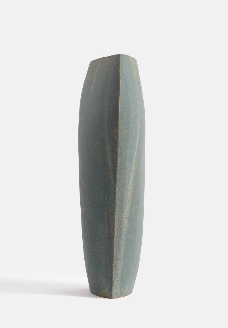 Linda Ouhbi Handbuilt Stoneware Vessel in Blue & Green	