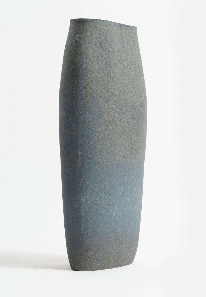 Linda Ouhbi Handbuilt Stoneware Vessel in Blue & Green	