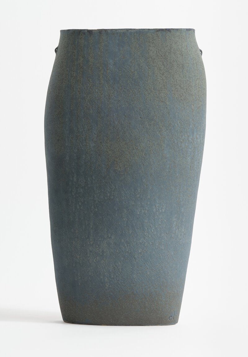 Linda Ouhbi Handbuilt Stoneware Vessel in Blue & Green	