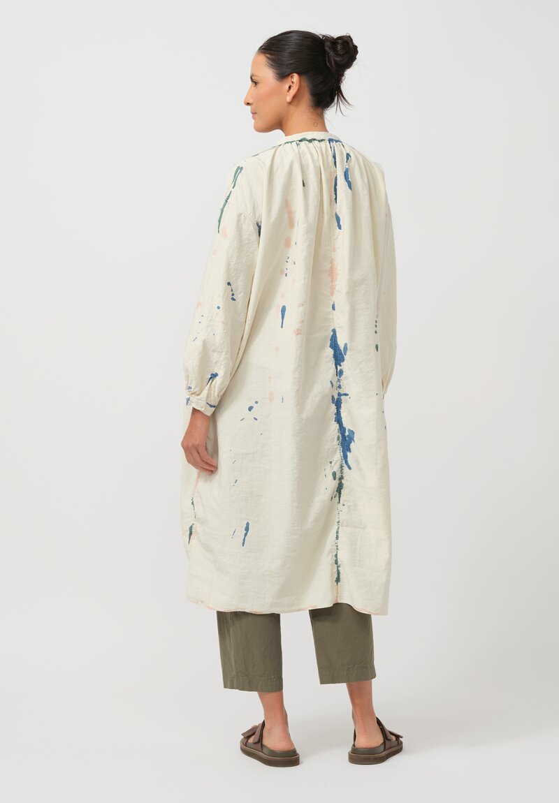 Cottle Silk & Hemp Leaf Vein Chapel Tunic in Fermentation White	