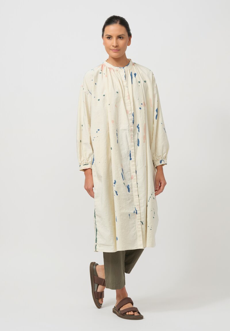 Cottle Silk & Hemp Leaf Vein Chapel Tunic in Fermentation White	