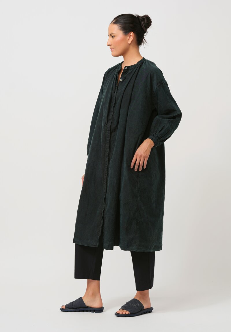 Cottle Silk & Hemp Leaf Vein Chapel Tunic in Verdure Green	