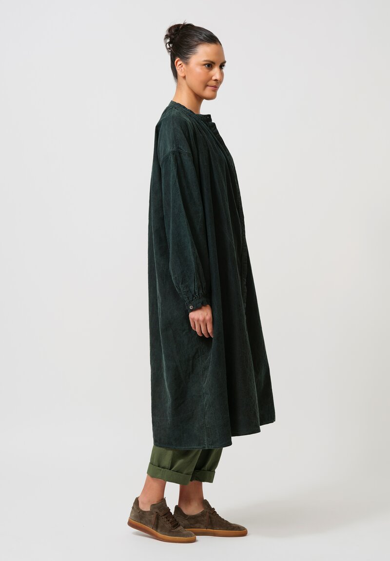 Cottle Silk & Hemp "Leaf Vein" Chapel Tunic in Verdure Green