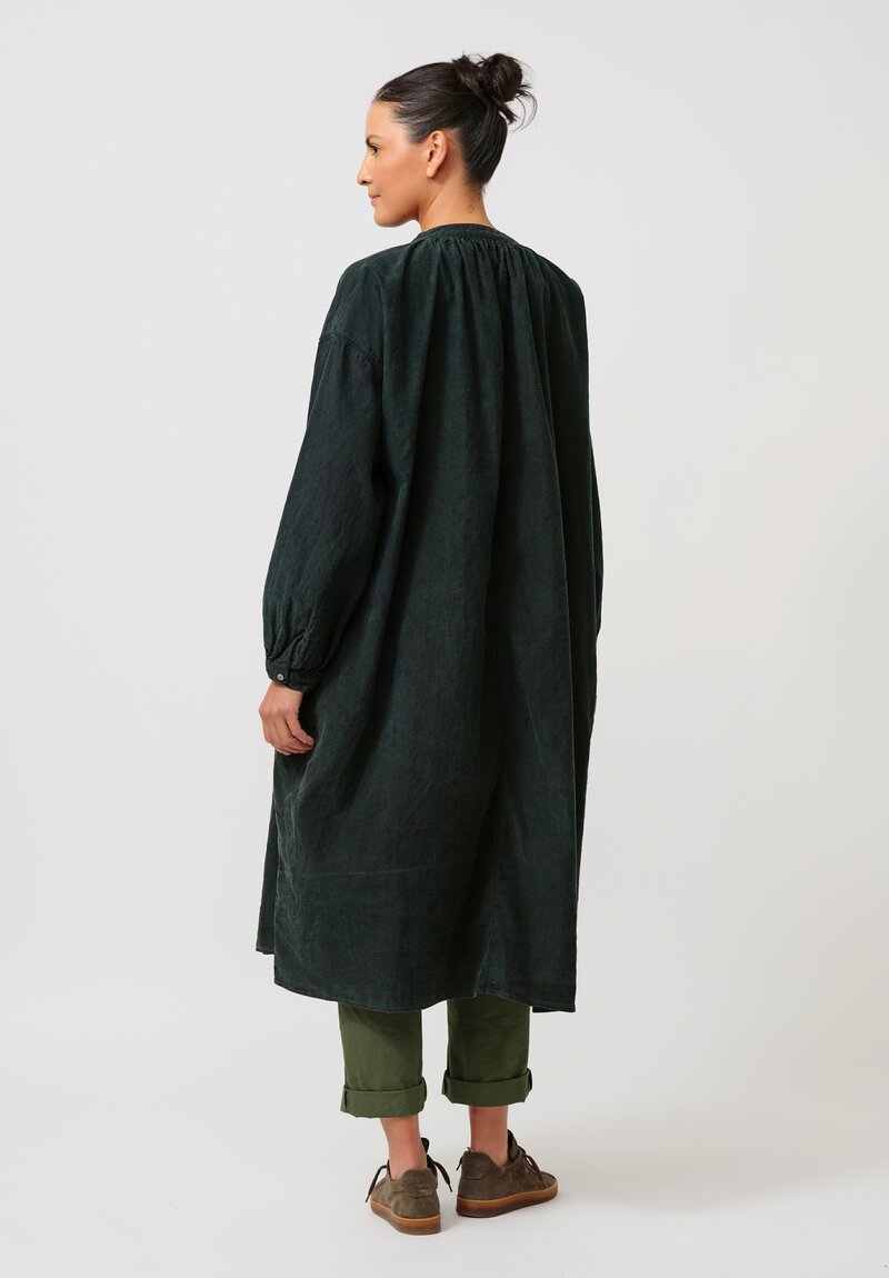 Cottle Silk & Hemp "Leaf Vein" Chapel Tunic in Verdure Green
