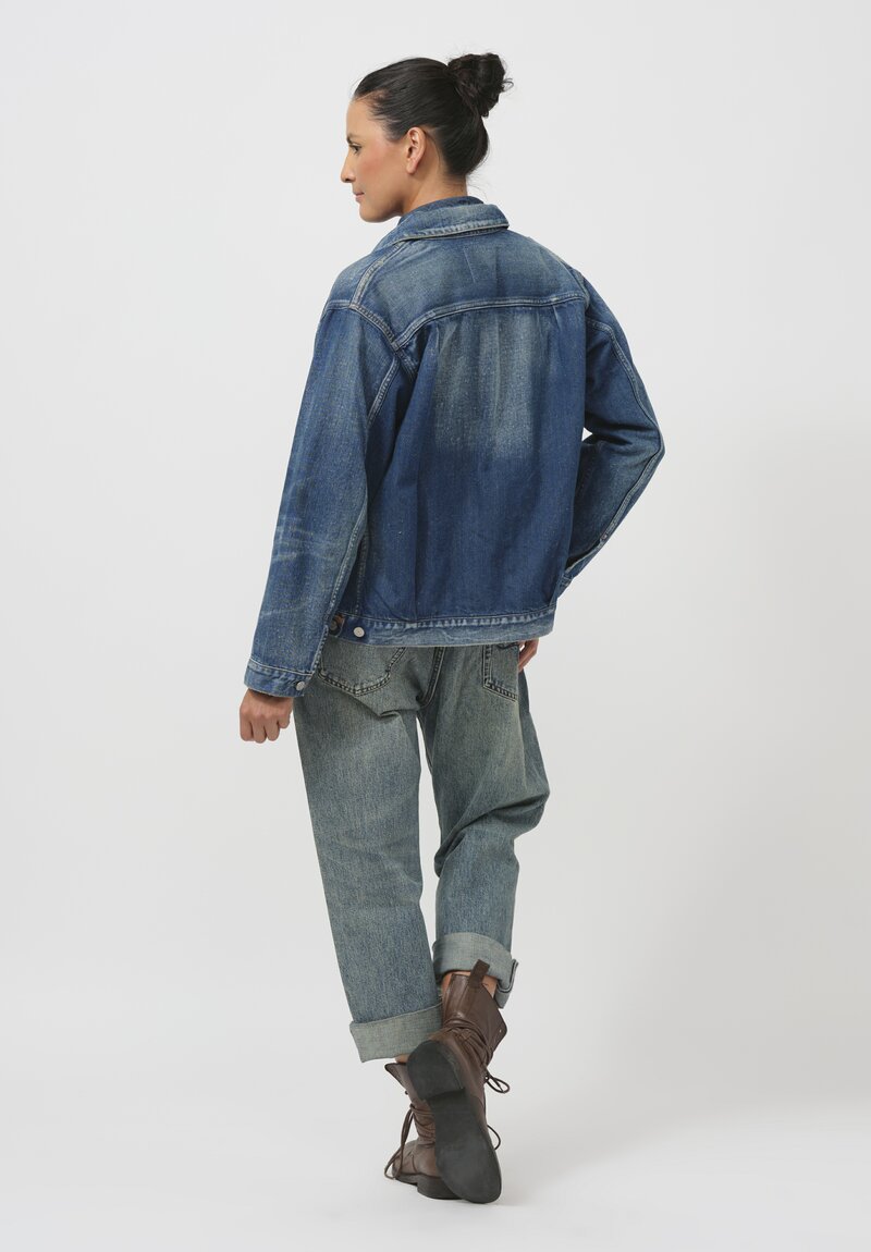 Cottle C.T.L. Neo Type Bengara-Dyed Denim Jacket in Dark Indigo	