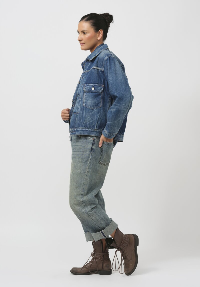 Cottle C.T.L. Neo Type Bengara-Dyed Denim Jacket in Dark Indigo	