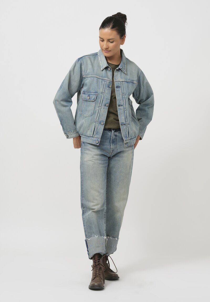 Cottle C.T.L. Neo Type Bengara-Dyed Denim Jacket in Light Indigo	