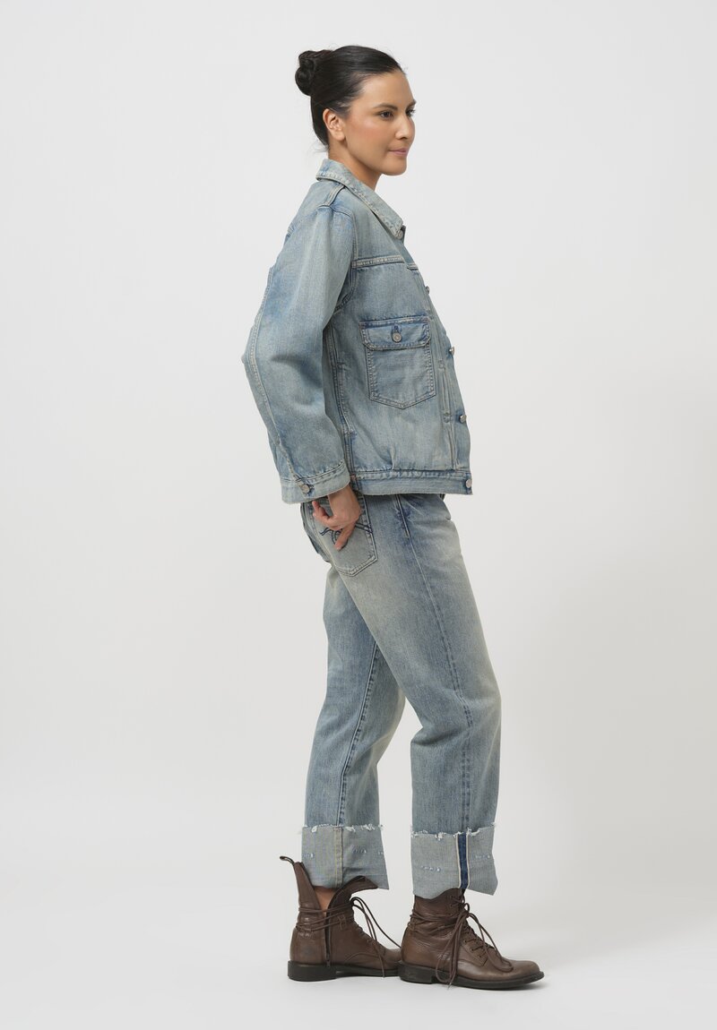 Cottle C.T.L. Neo Type Bengara-Dyed Denim Jacket in Light Indigo	