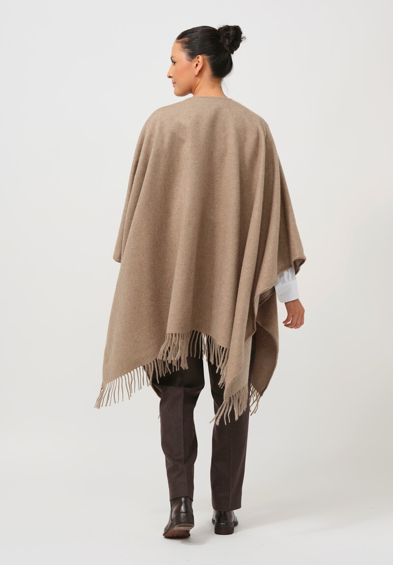 Alonpi Cashmere Mantello Mia Poncho in Silver Brown	