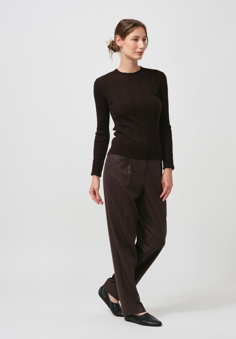 Iris Von Arnim Cashmere Luzern Top in Espresso Brown	