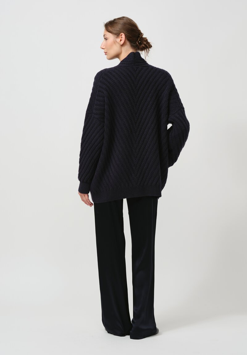 Iris Von Arnim Cashmere Cadiz Cardigan in Midnight Blue	