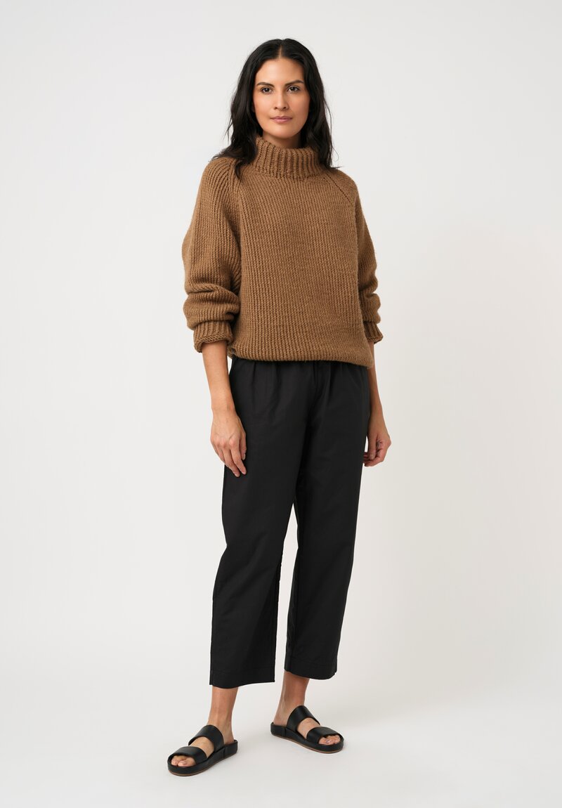 Jan-Jan Van Essche Hand-Knit Camel Wool Turtleneck in Natural