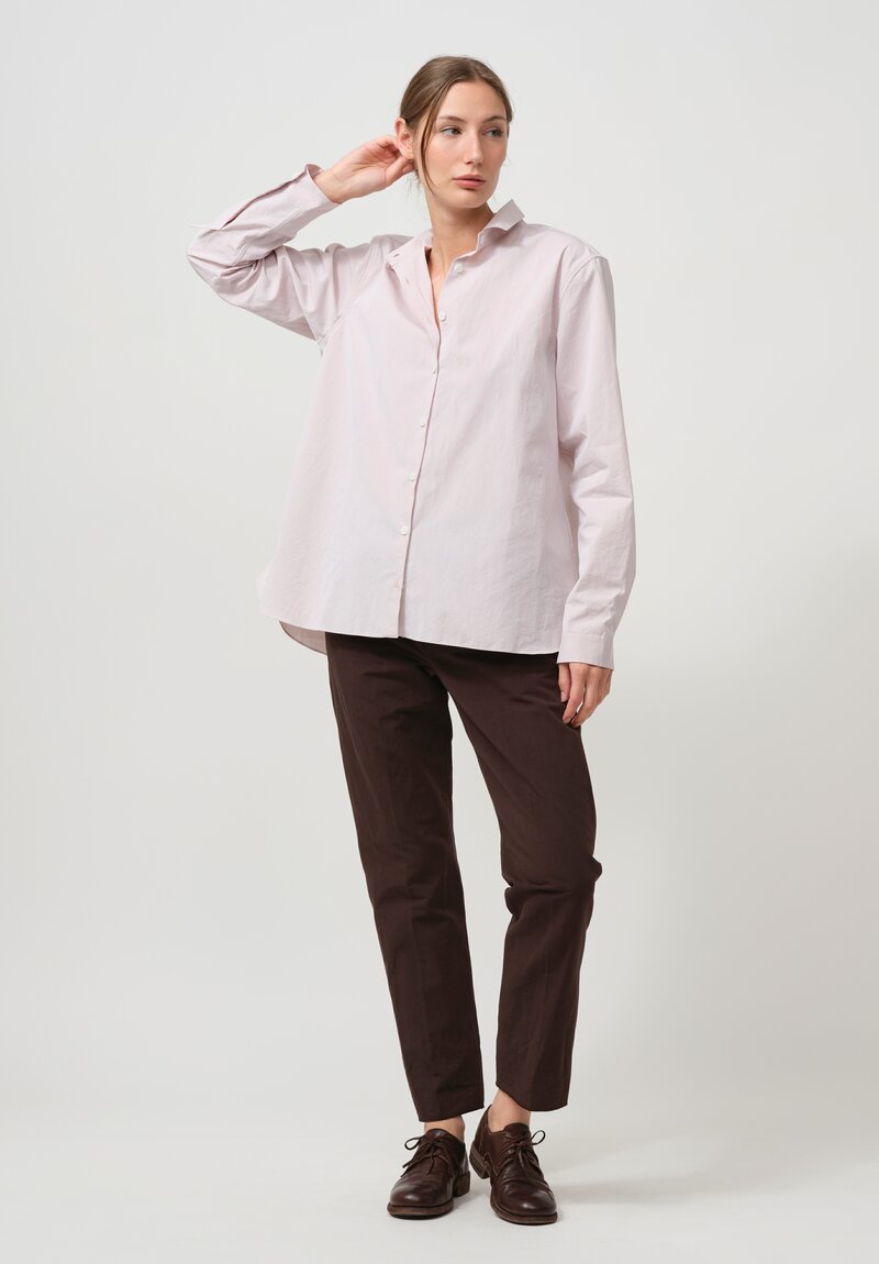 Bergfabel Cotton Loose Tyrol Shirt in Rose Pink	