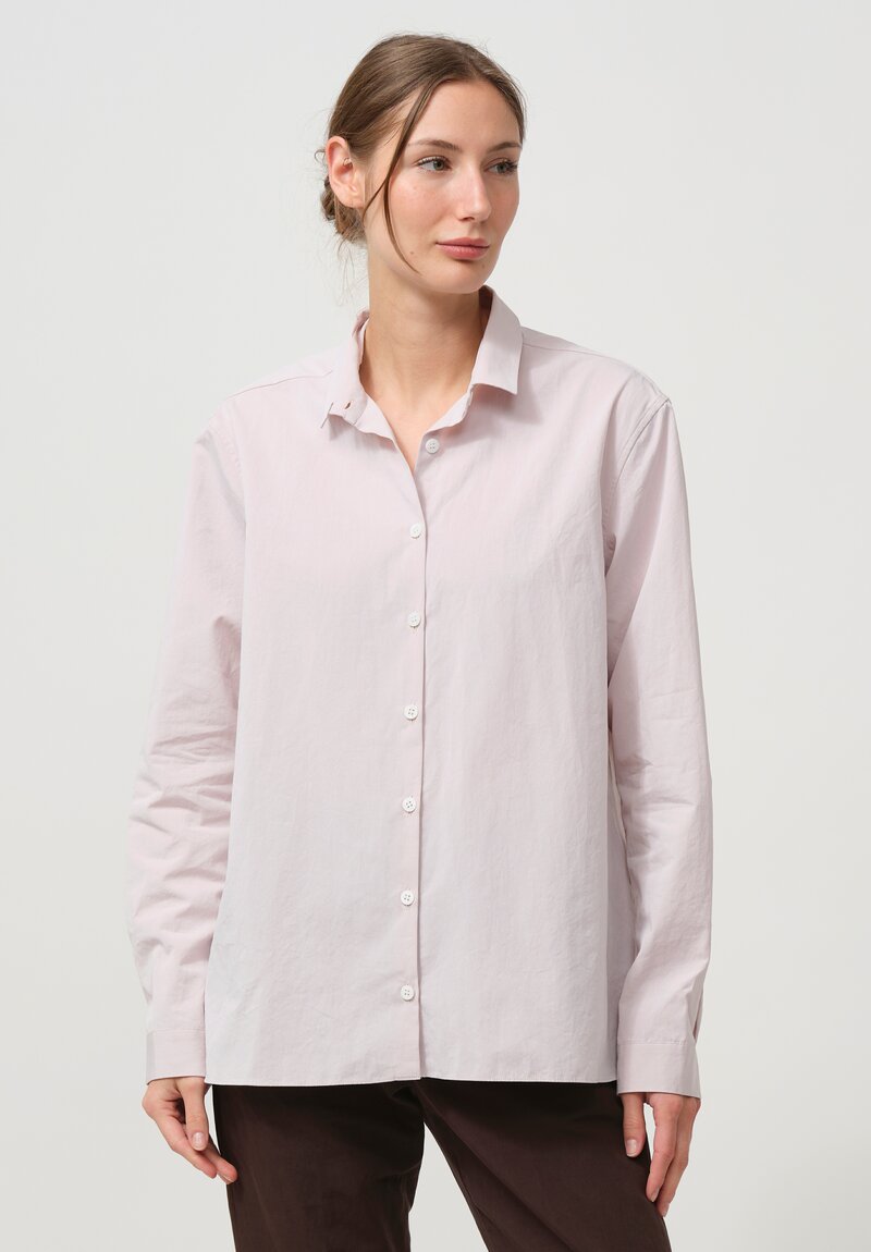 Bergfabel Cotton Loose Tyrol Shirt in Rose Pink	