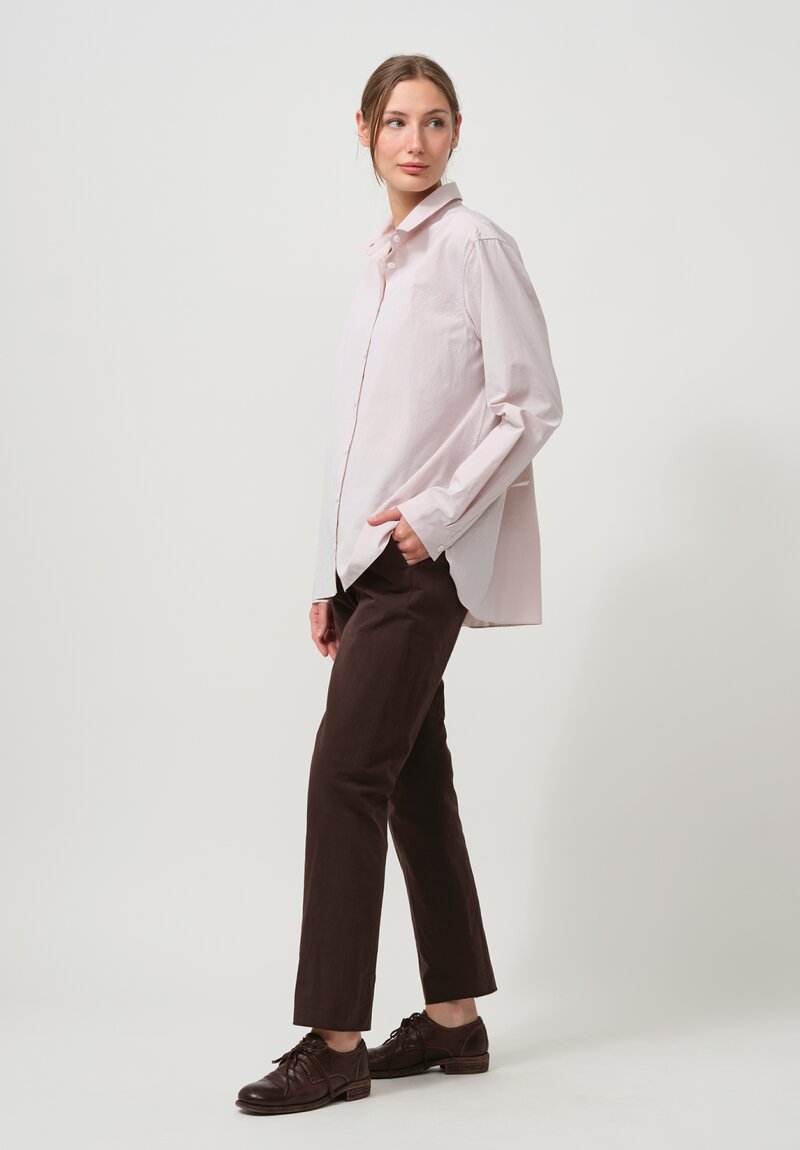 Bergfabel Cotton Loose Tyrol Shirt in Rose Pink	