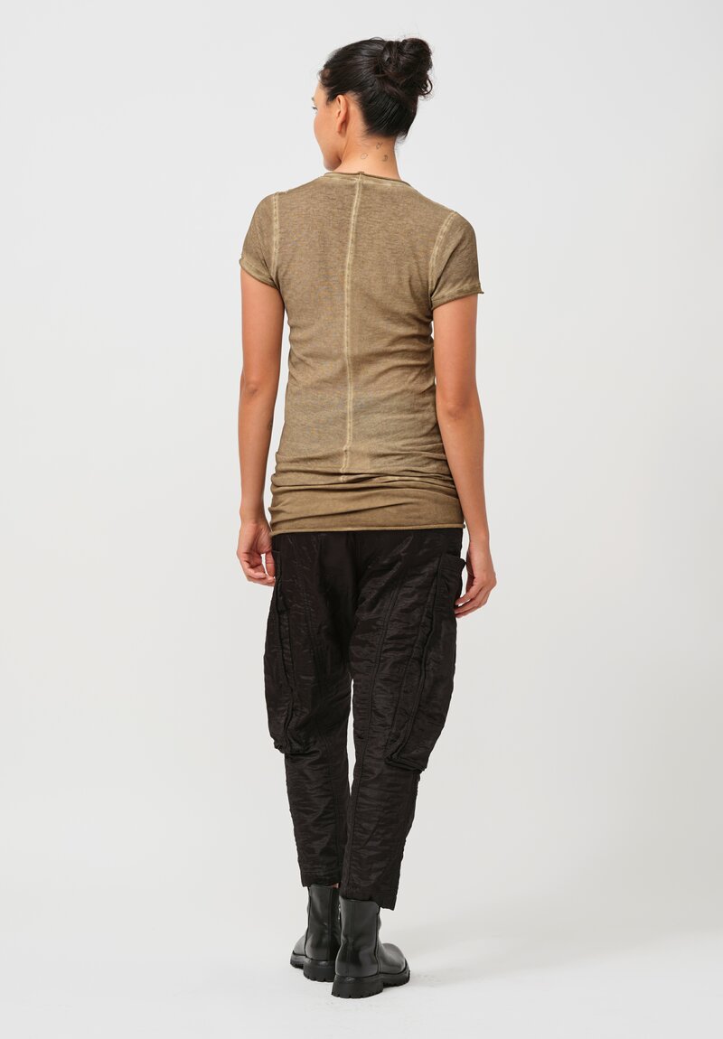 Rundholz Long Cotton Tee in Camel Brown Cloud	