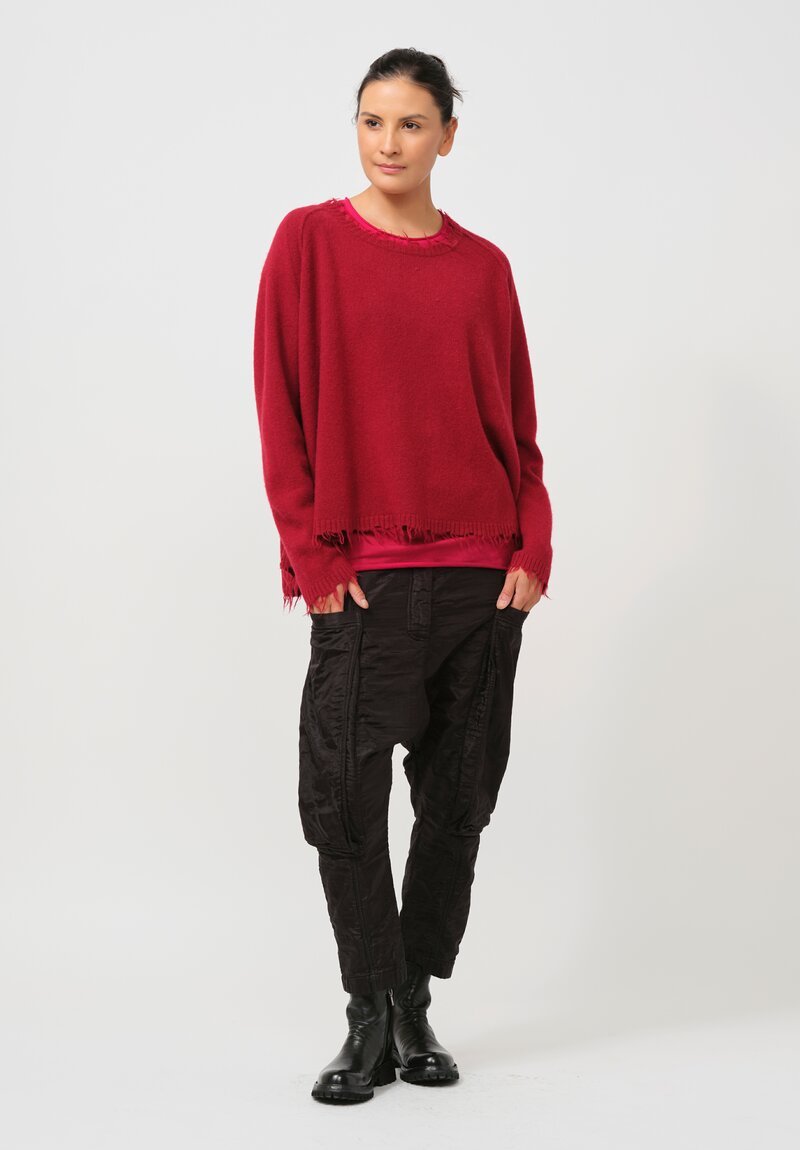 Rundholz Knit Yak Pullover in Sunset Red Cloud	