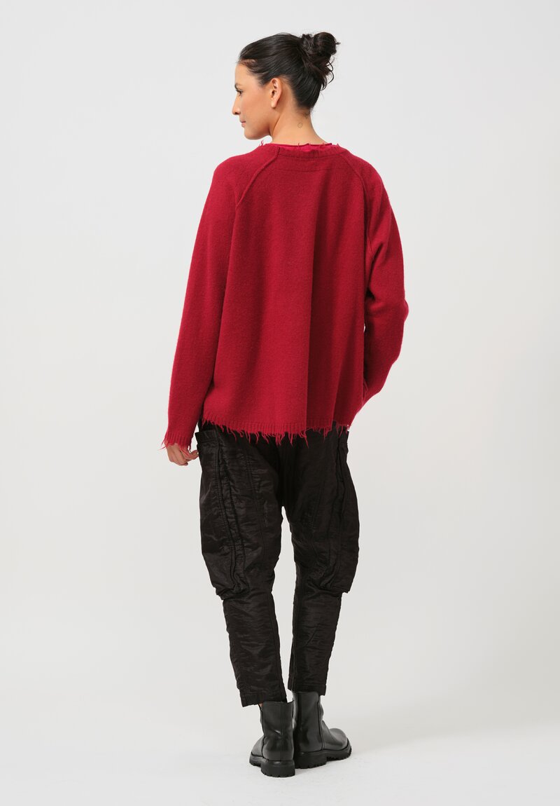 Rundholz Knit Yak Pullover in Sunset Red Cloud	