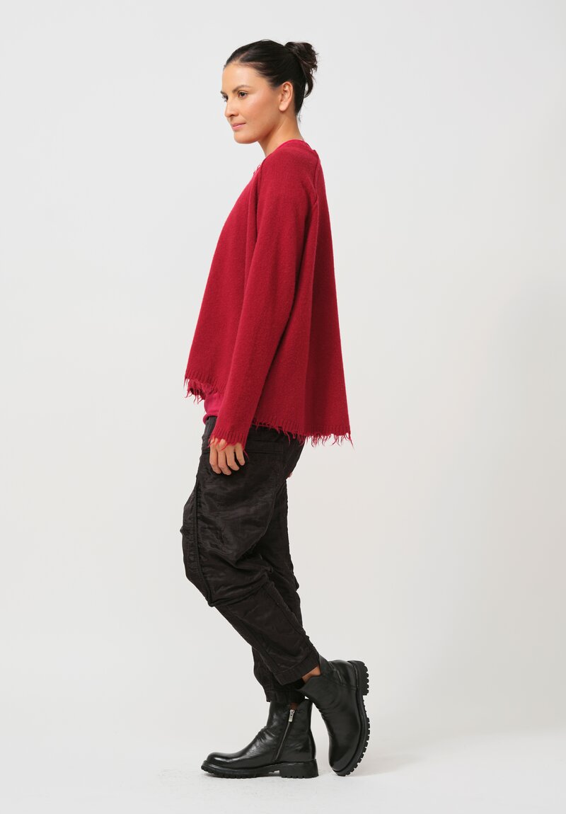 Rundholz Knit Yak Pullover in Sunset Red Cloud	