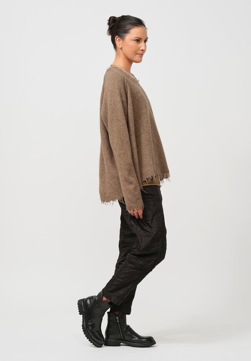 Rundholz Knit Yak Pullover in Camel Brown Cloud	