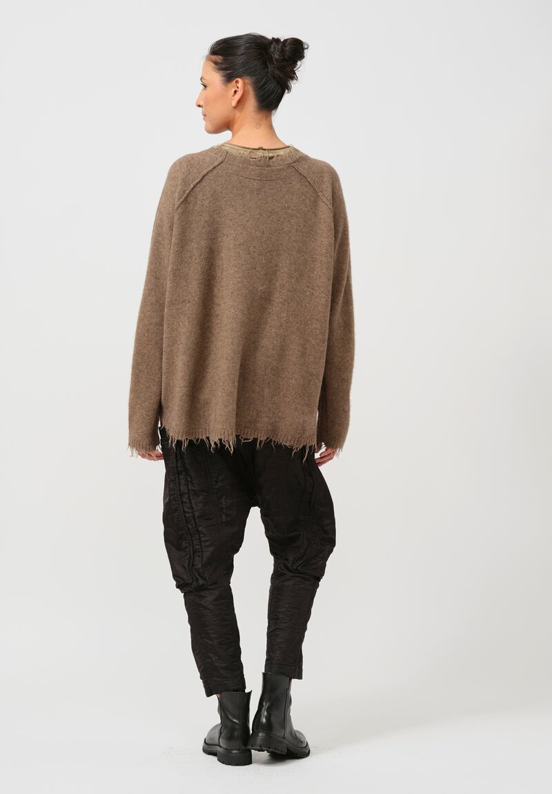 Rundholz Knit Yak Pullover in Camel Brown Cloud	