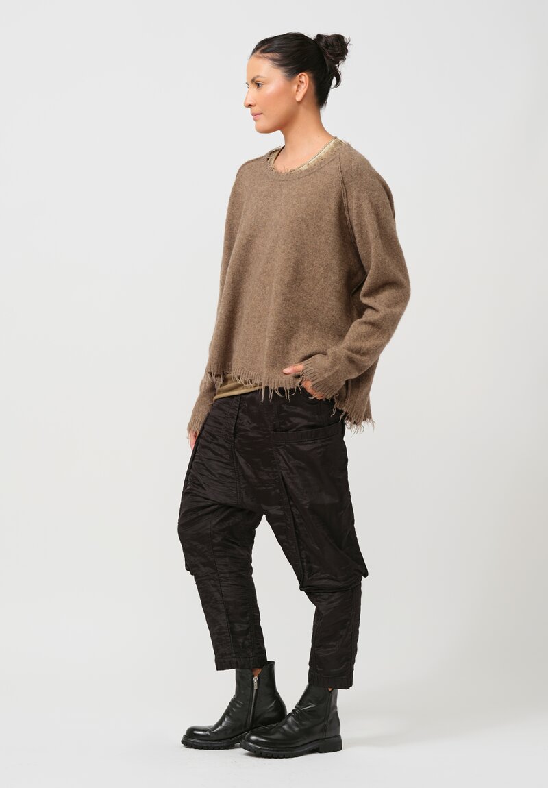 Rundholz Knit Yak Pullover in Camel Brown Cloud	