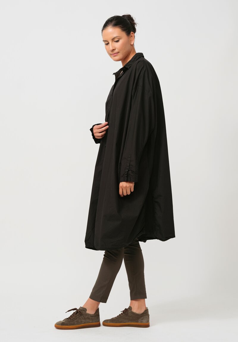 Rundholz Dip Ribbed Seam Cotton Tunic in Black	