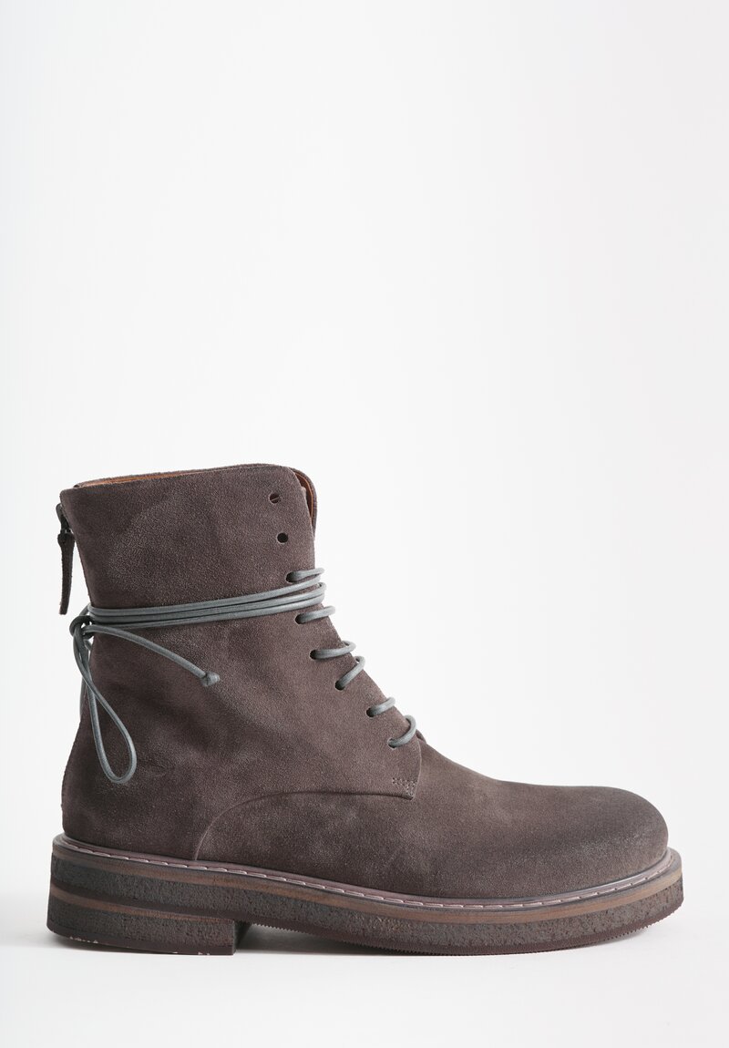 Marsell Parrucca Lace-Up Ankle Boots in Mortar Grey	