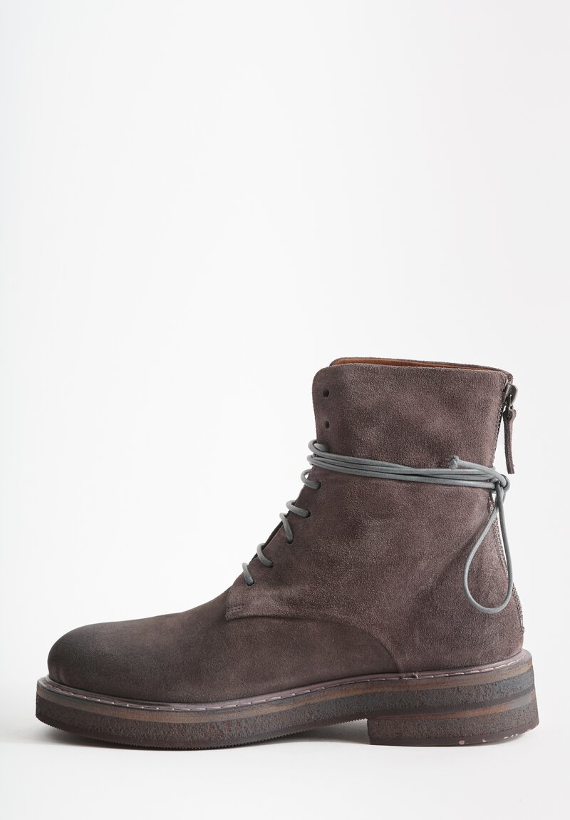 Marsell Parrucca Lace-Up Ankle Boots in Mortar Grey	