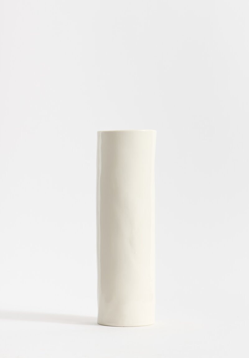 Bertozzi Handmade Porcelain Medium Vase in Bianca White	