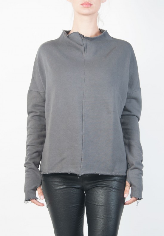 Peachoo + Krejberg Boxy Semi-Translucent Shirt in Granite