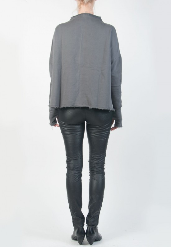 Peachoo + Krejberg Boxy Semi-Translucent Shirt in Granite