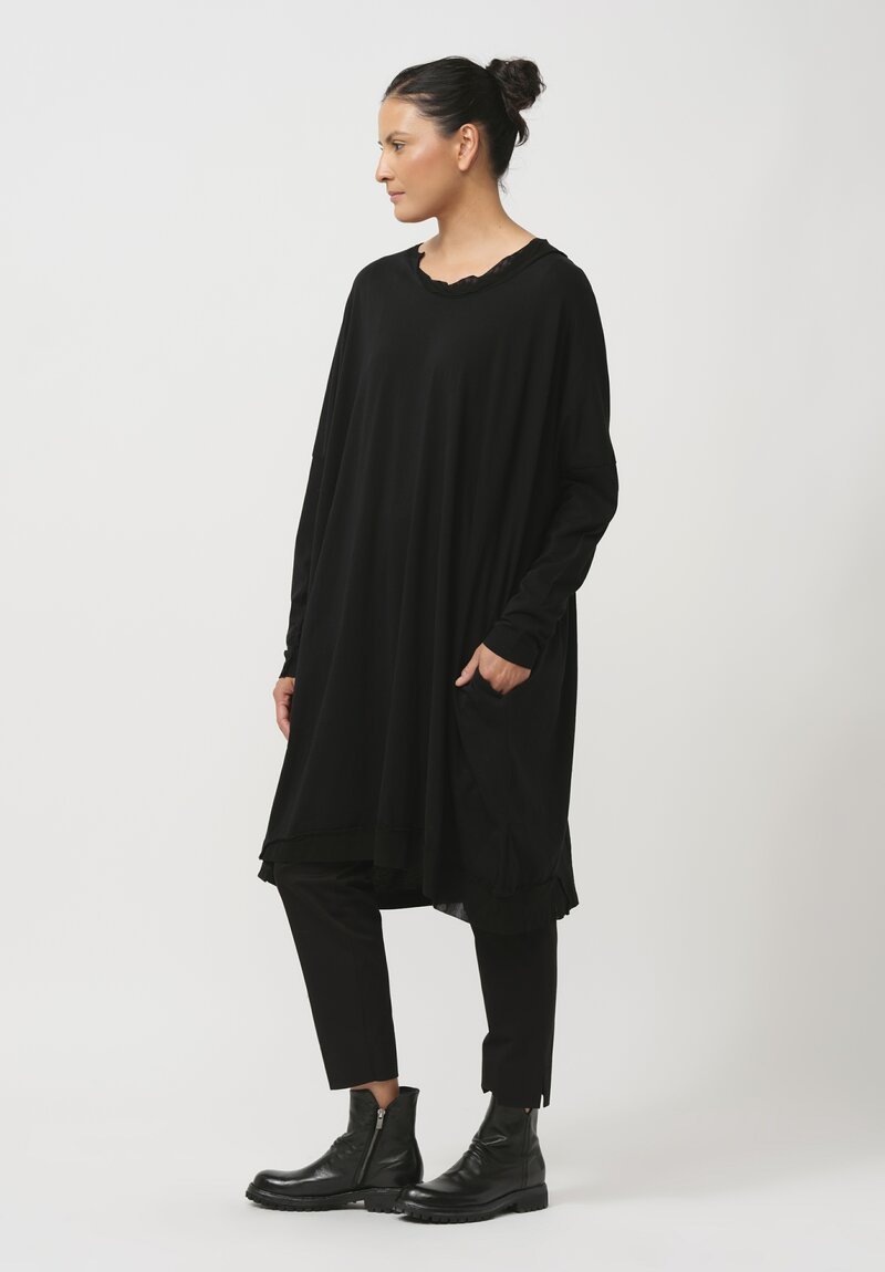 Rundholz Black Label Relaxed Cotton Tunic in Black	