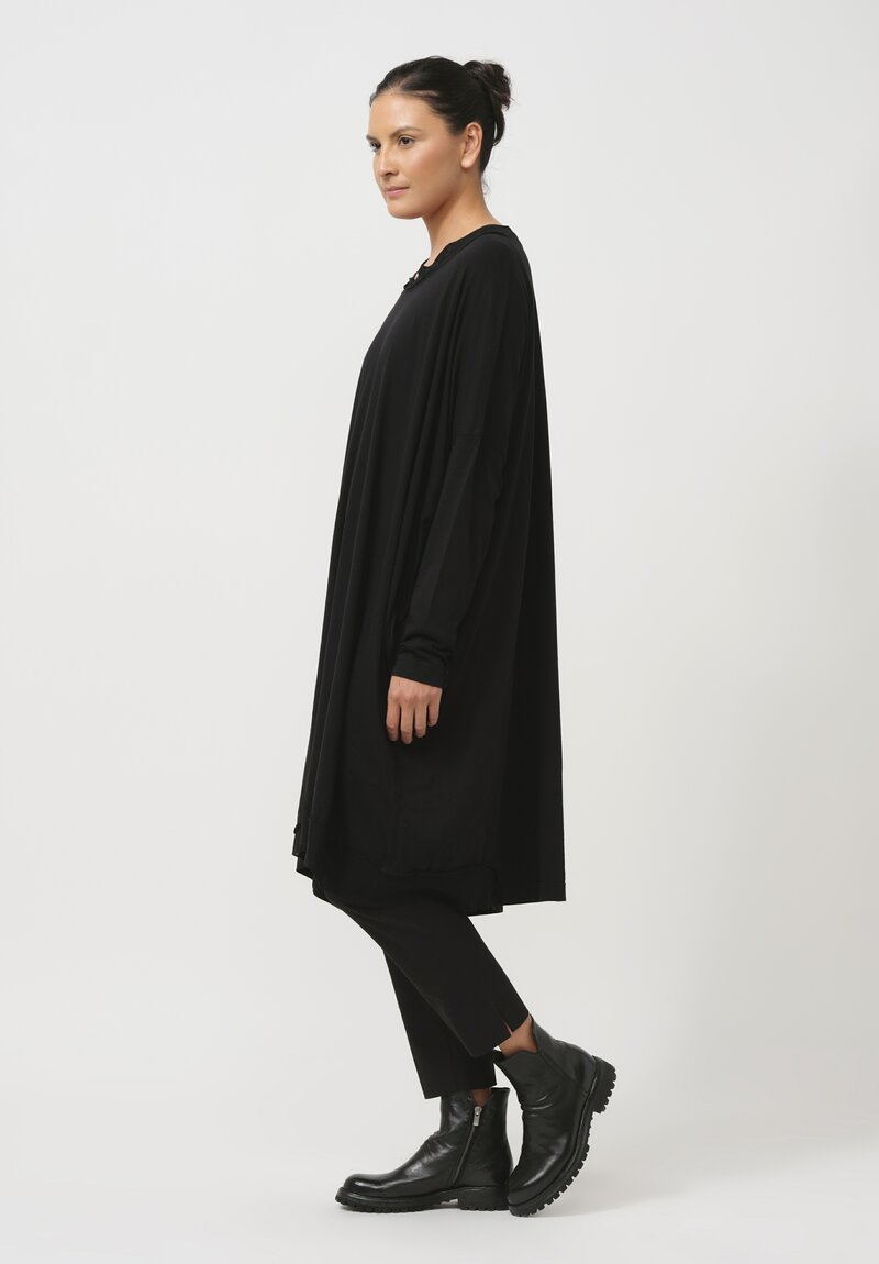 Rundholz Black Label Relaxed Cotton Tunic in Black	